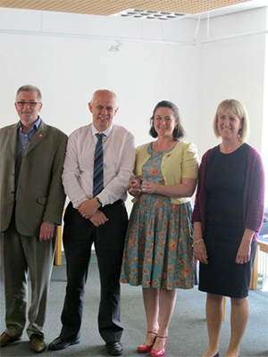Jim Heron- Area Manager, Austen Smyth - CEO, Claire Taylor - Team Manager, Sandra Brown - Senior Support Worker