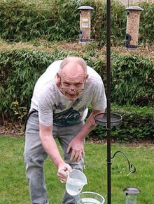 Garry feeding the birds