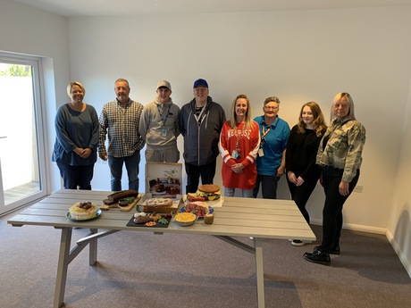 staff with cakes