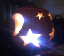 Lit up pumpkin