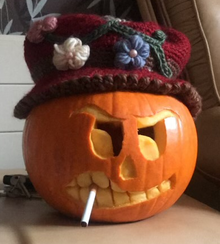 Pumpkin with hat