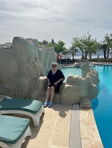 Louise at the pool